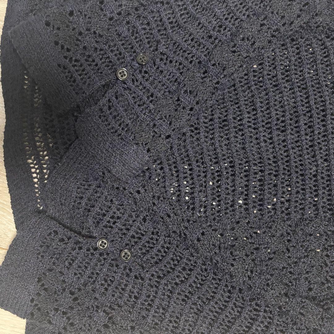 anuke Mix Knit Shirts ネイビー