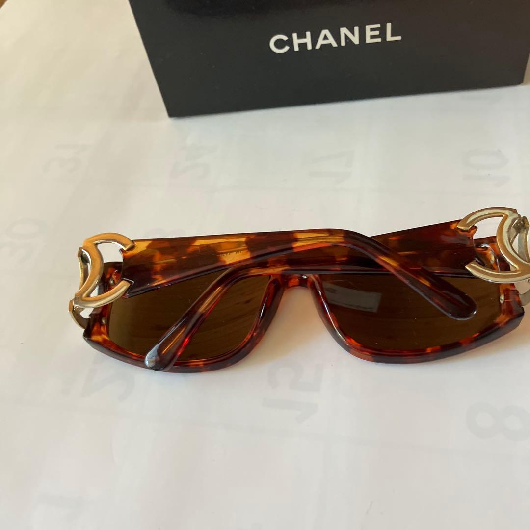 CHANEL べっ甲 サングラス ロゴ付き