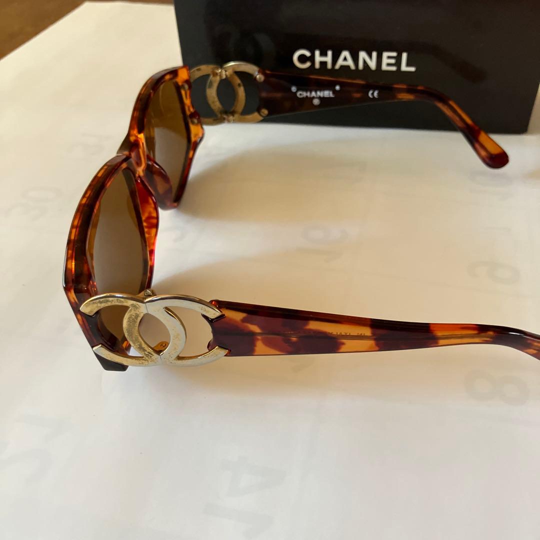 CHANEL べっ甲 サングラス ロゴ付き