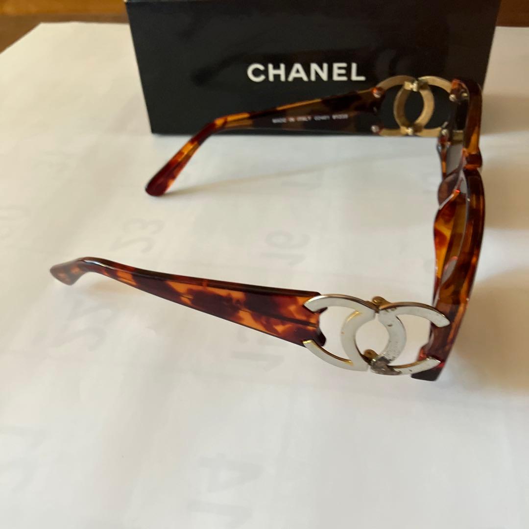 CHANEL べっ甲 サングラス ロゴ付き