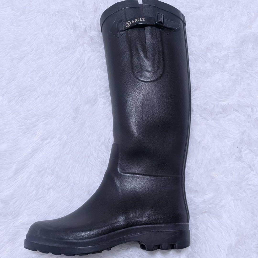 AIGLE エーグル レインシューズ 長靴23.5cm ダークブラウン