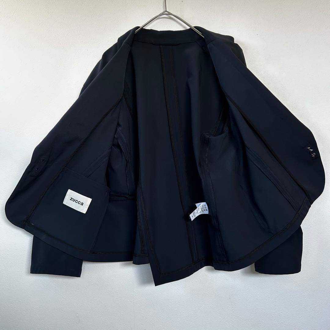 【匿名配送】zucca ズッカ テーラードジャケット トラベルジャケット 紺