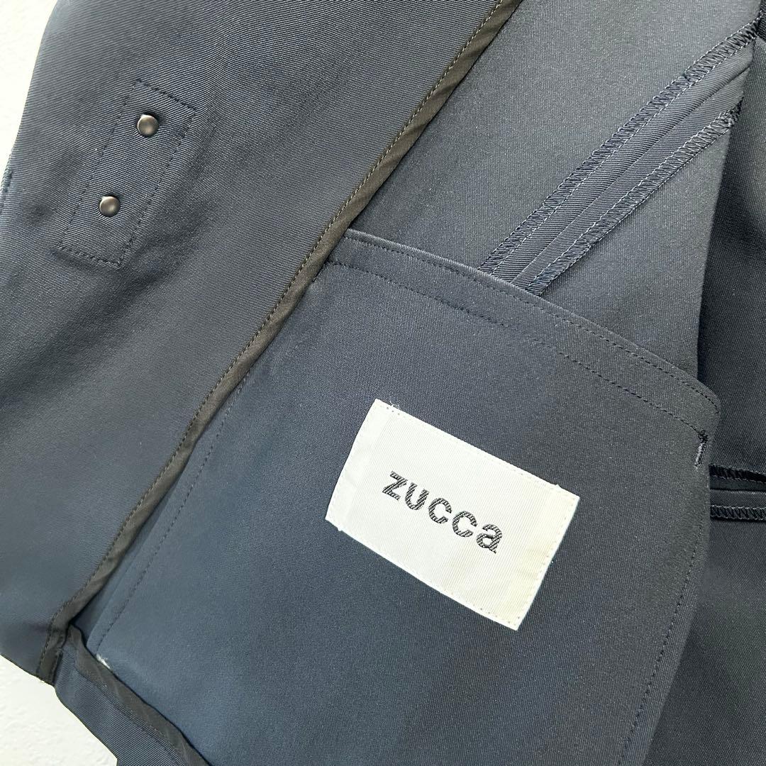 【匿名配送】zucca ズッカ テーラードジャケット トラベルジャケット 紺