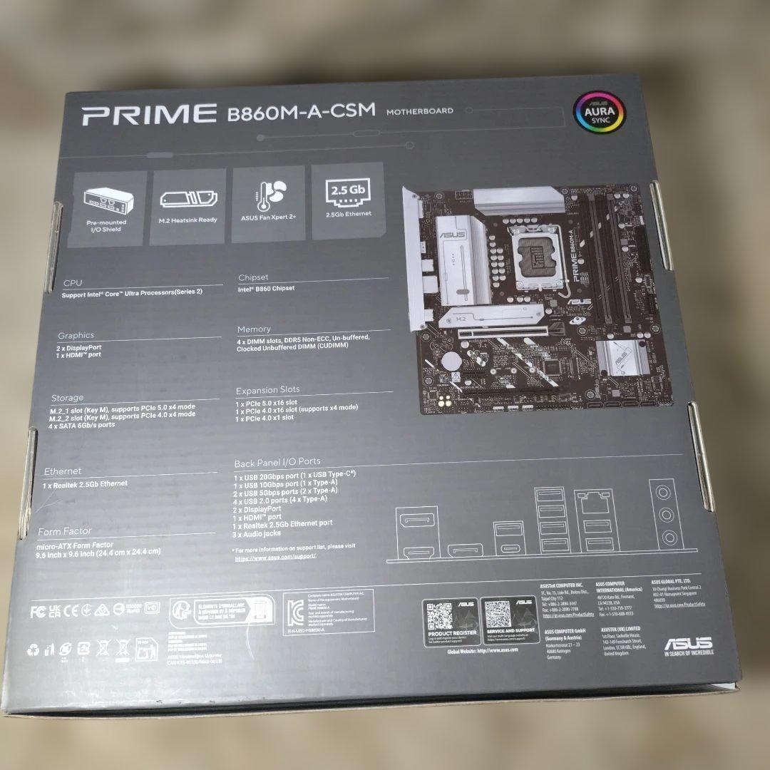 s*2様 PRIME B860M-A-CSM 新品