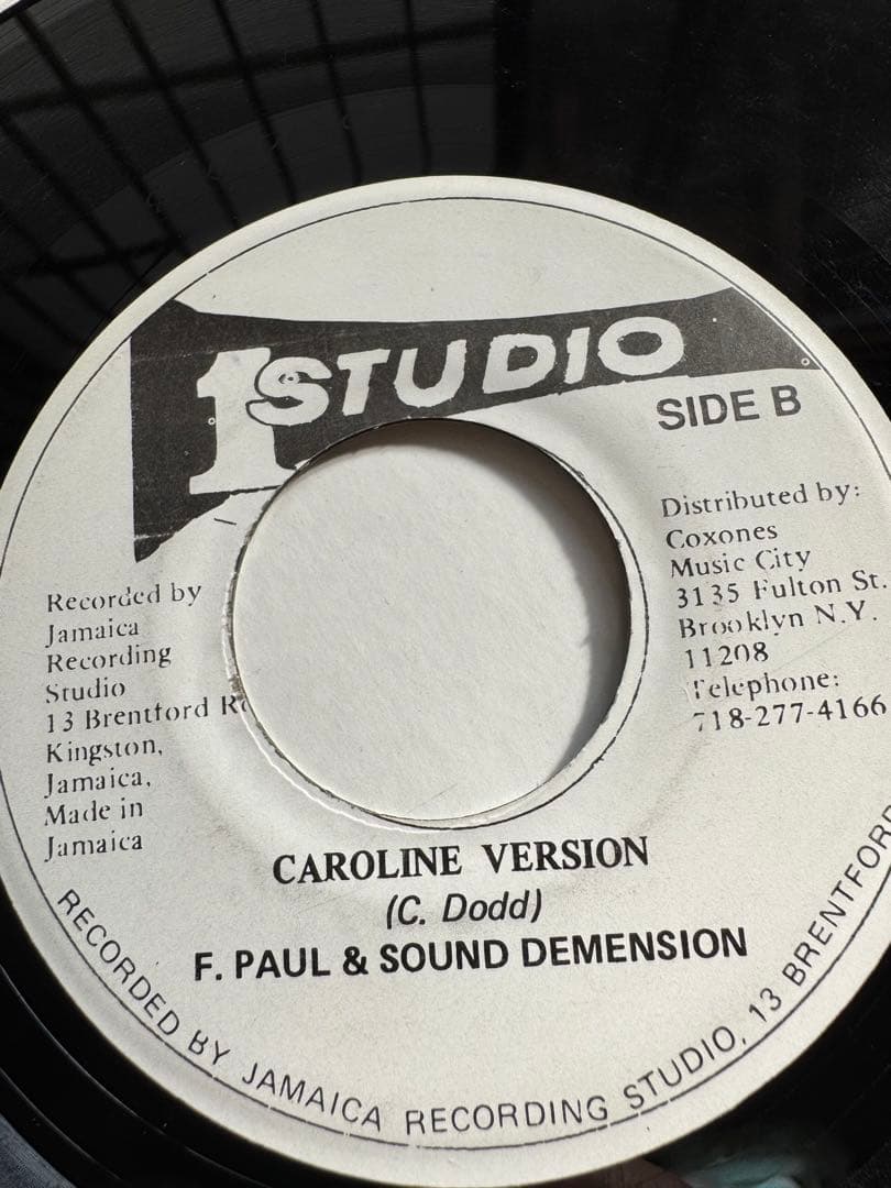 洋楽 7inch Frankie paul / Caroline (studio 1)