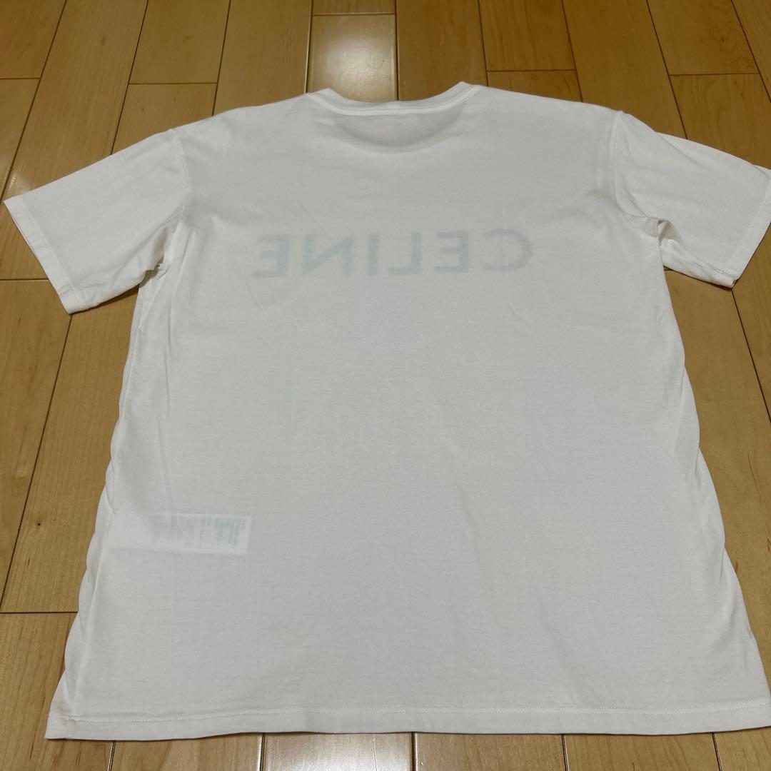 ゴ*う様 【美品】CELINE ホワイト Tシャツ ロゴ