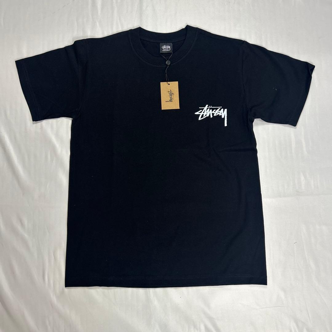 STUSSY 猫イラスト Tシャツ 黒　M