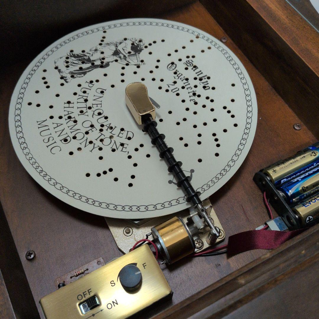 アンティーク Sambyo 木製オルゴール ハーモニー