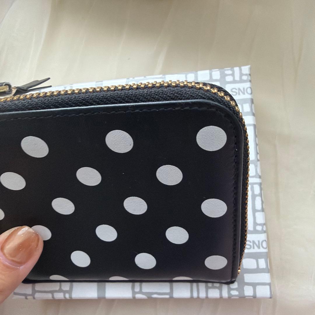 COMME des GARCONS ブラック　ドット　L字　財布