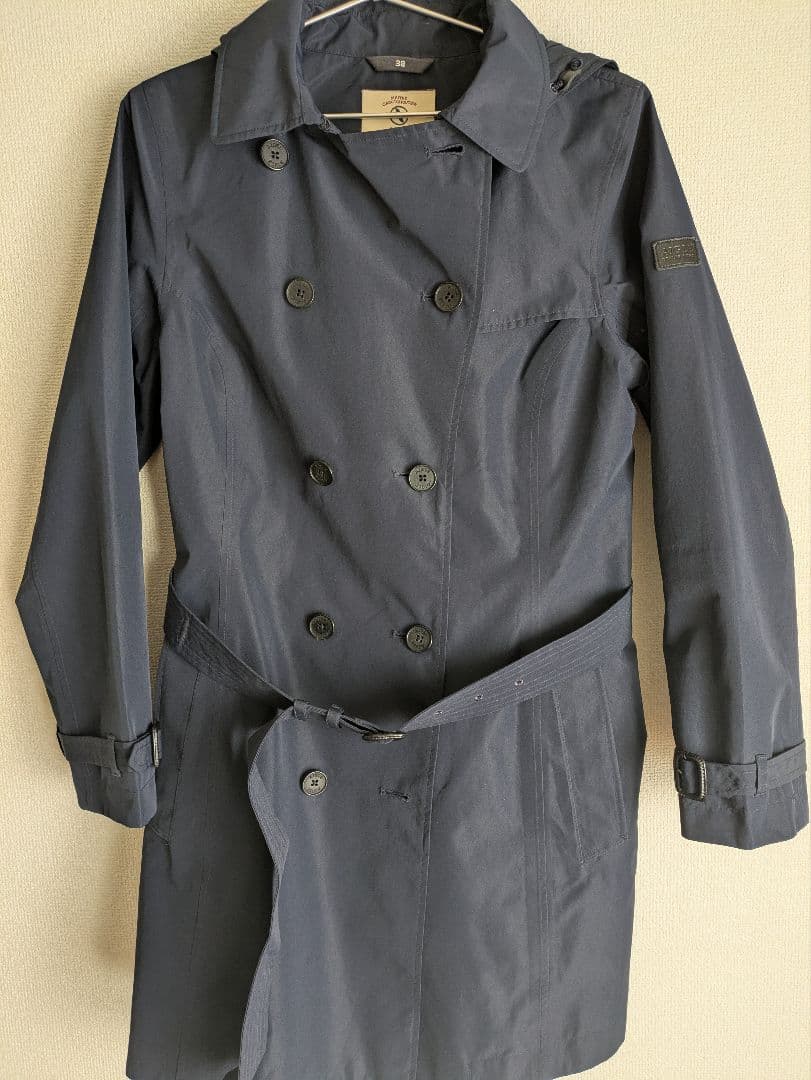 AIGLE GORE-TEX ネイビー ダブルブレストコート 38