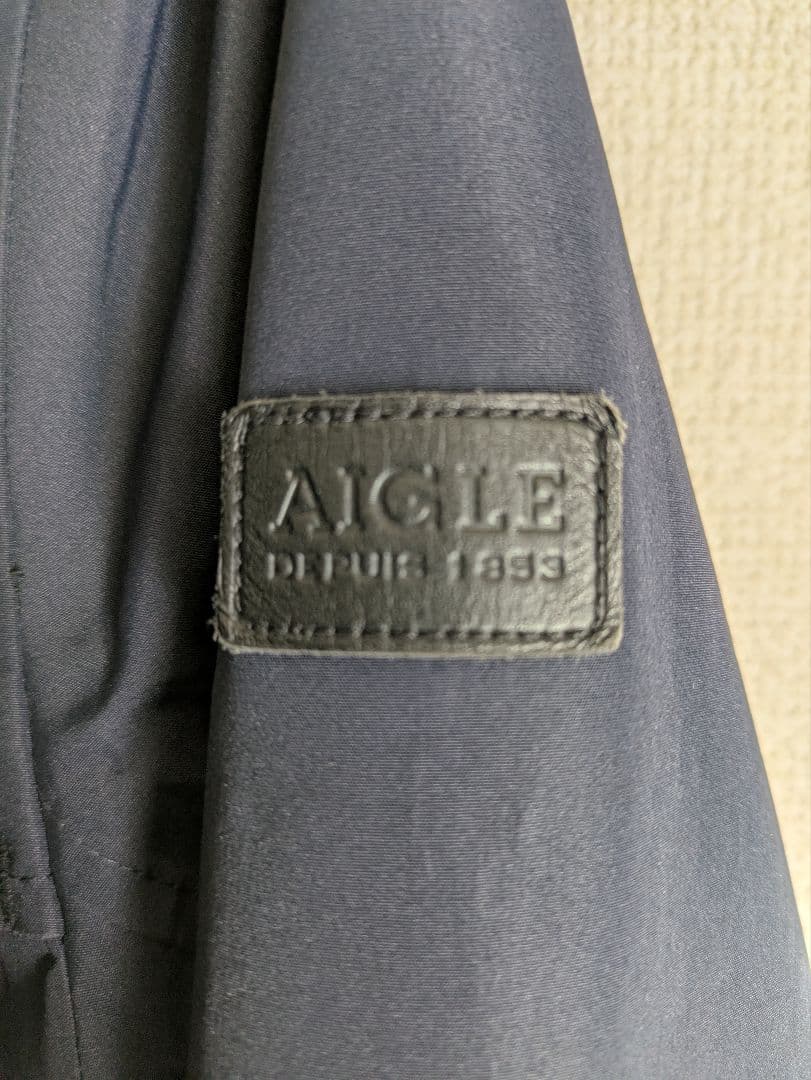 AIGLE GORE-TEX ネイビー ダブルブレストコート 38