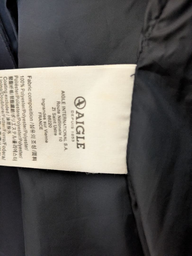 AIGLE GORE-TEX ネイビー ダブルブレストコート 38