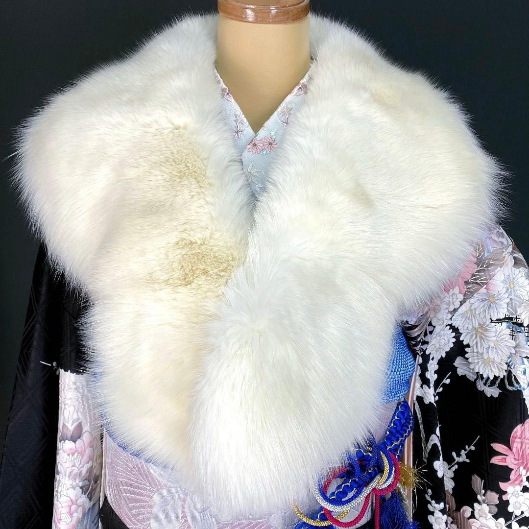 PB216 振袖用　ブランド　リアルファー　LANVIN SAGA FOX
