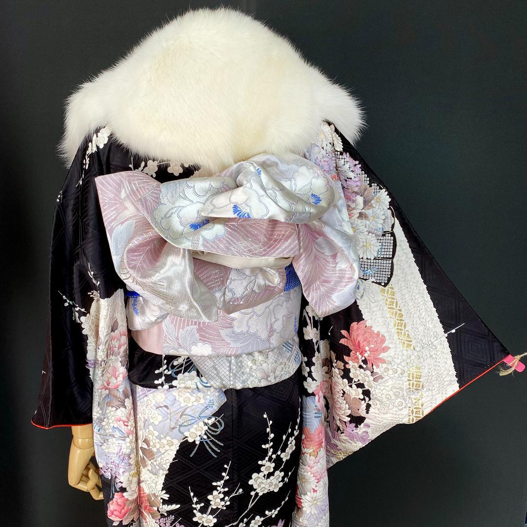 PB216 振袖用　ブランド　リアルファー　LANVIN SAGA FOX