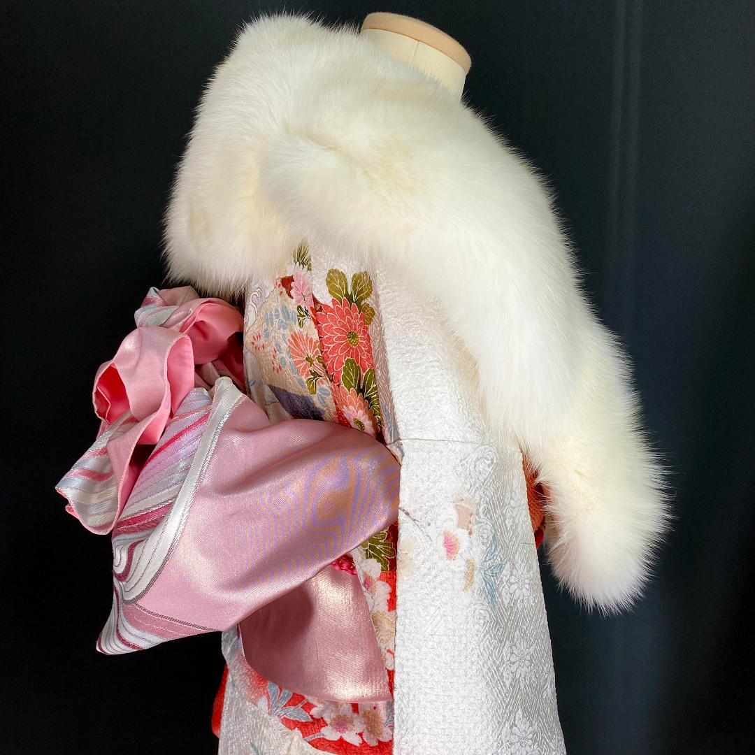 PB216 振袖用　ブランド　リアルファー　LANVIN SAGA FOX