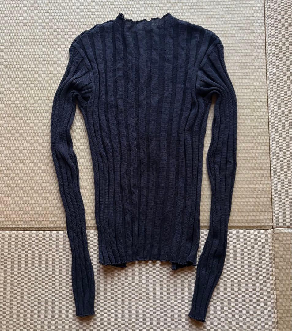 OHOTORO - Water Ribbed Cardigan チャコール