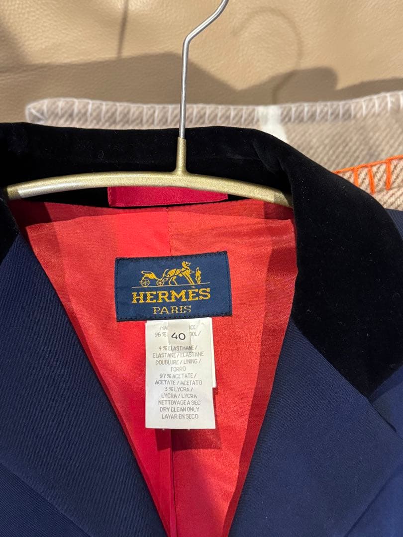 ⭐︎レア美品⭐︎HERMÈS ジャケット（ネイビー・サイズ40）