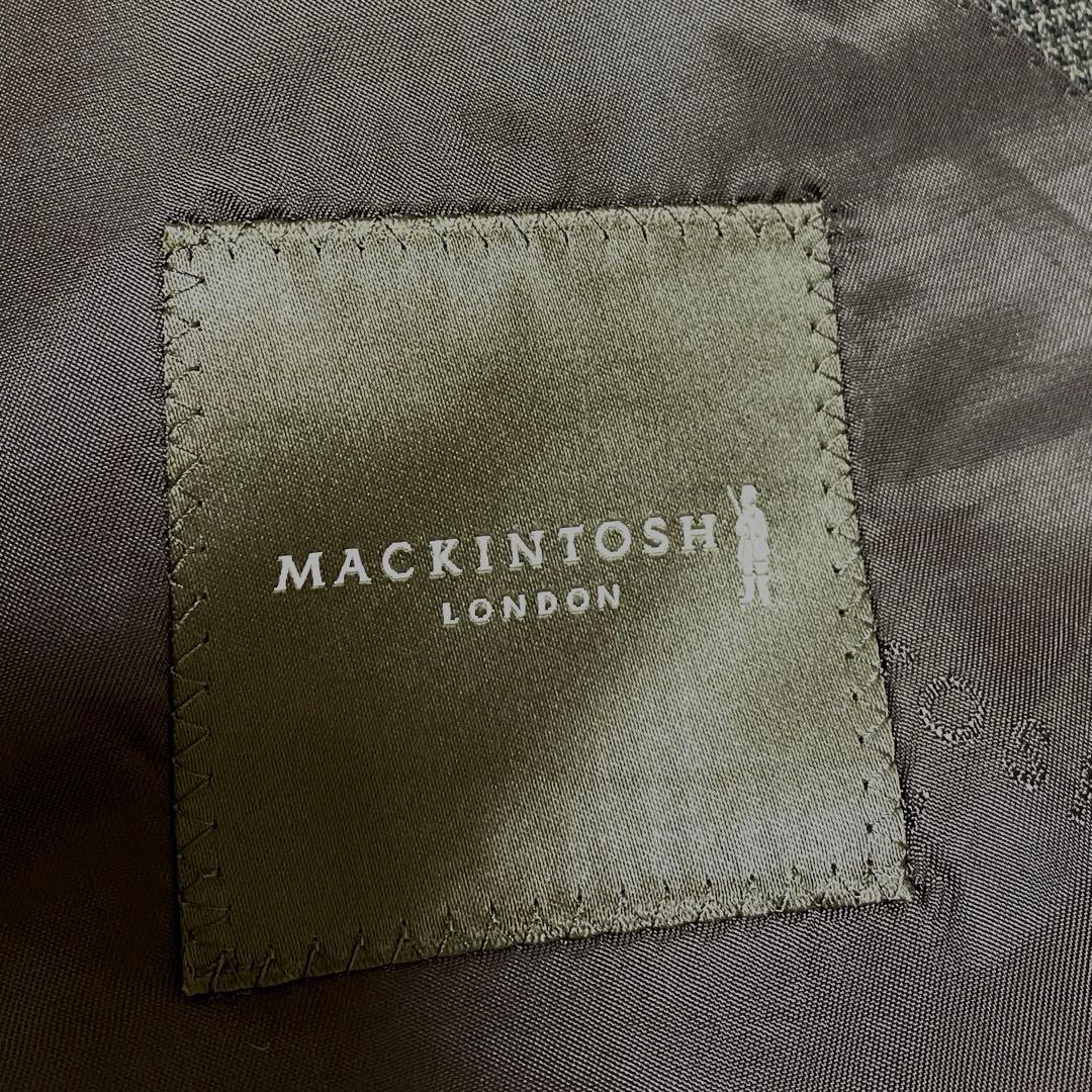 【美品】マッキントッシュロンドンテーラードジャケットダークグレー千鳥柄AB6