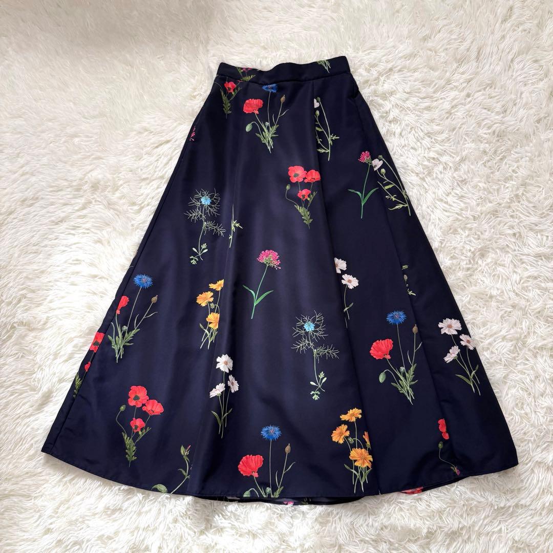【極美品】snidel スナイデル フレアプリントスカート　花柄　25SS