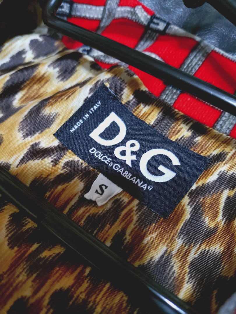 VINTAGE D＆G ベルトレオパード柄ロングコート　ドルガバ