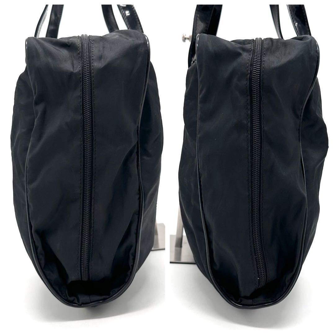 【レア】FENDI ボストンバッグ デカロゴ FF金具 ナイロン PVC 黒