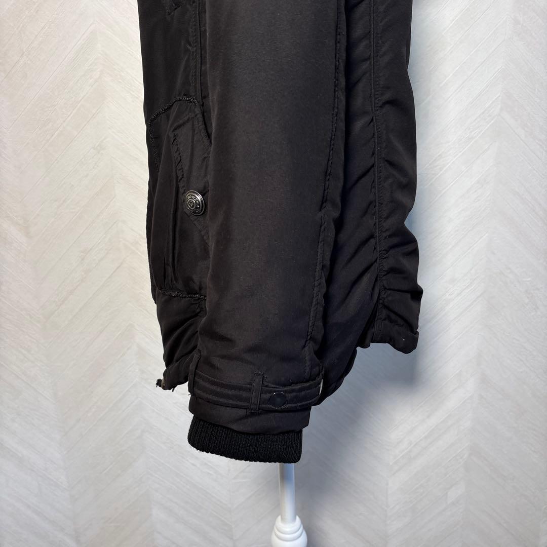 グランジy2kパンクロックギミックお兄系　ダブルジップボア中綿ジャケット