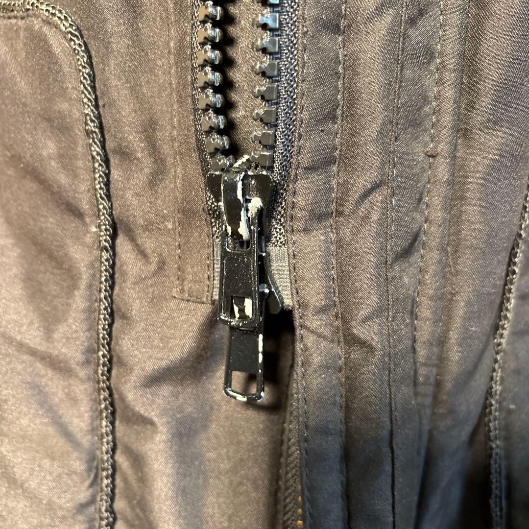 グランジy2kパンクロックギミックお兄系　ダブルジップボア中綿ジャケット