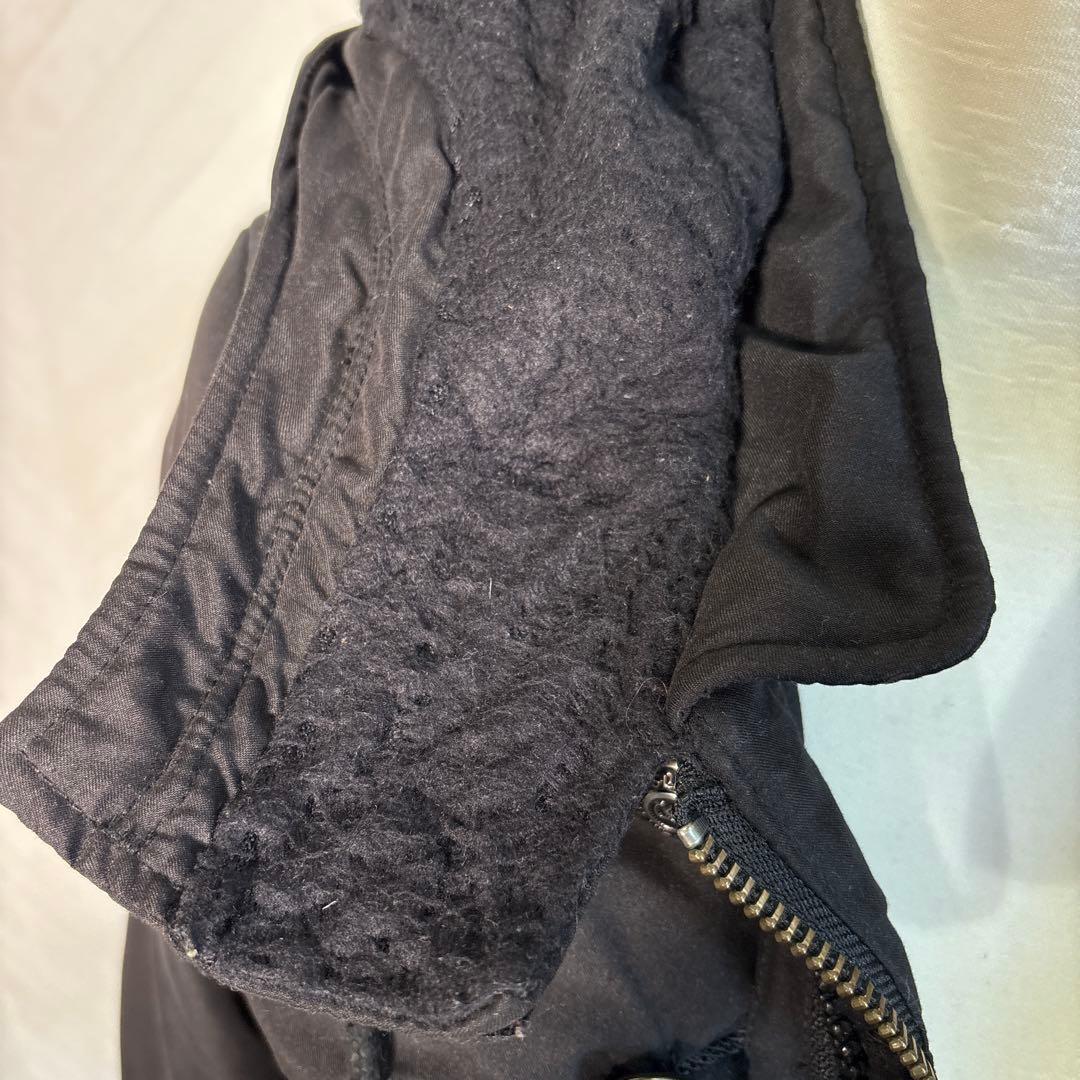 グランジy2kパンクロックギミックお兄系　ダブルジップボア中綿ジャケット
