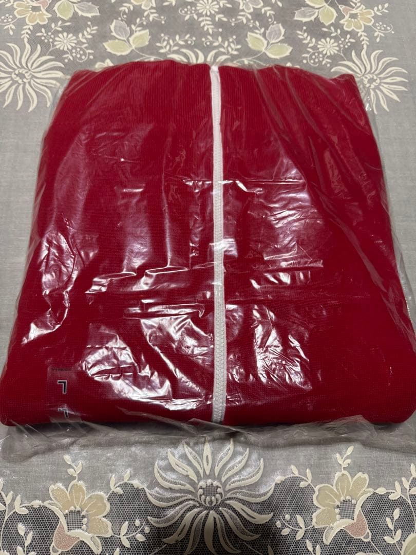 新品 ユニクロC ミラノリブフルジップカーディガン レッド L