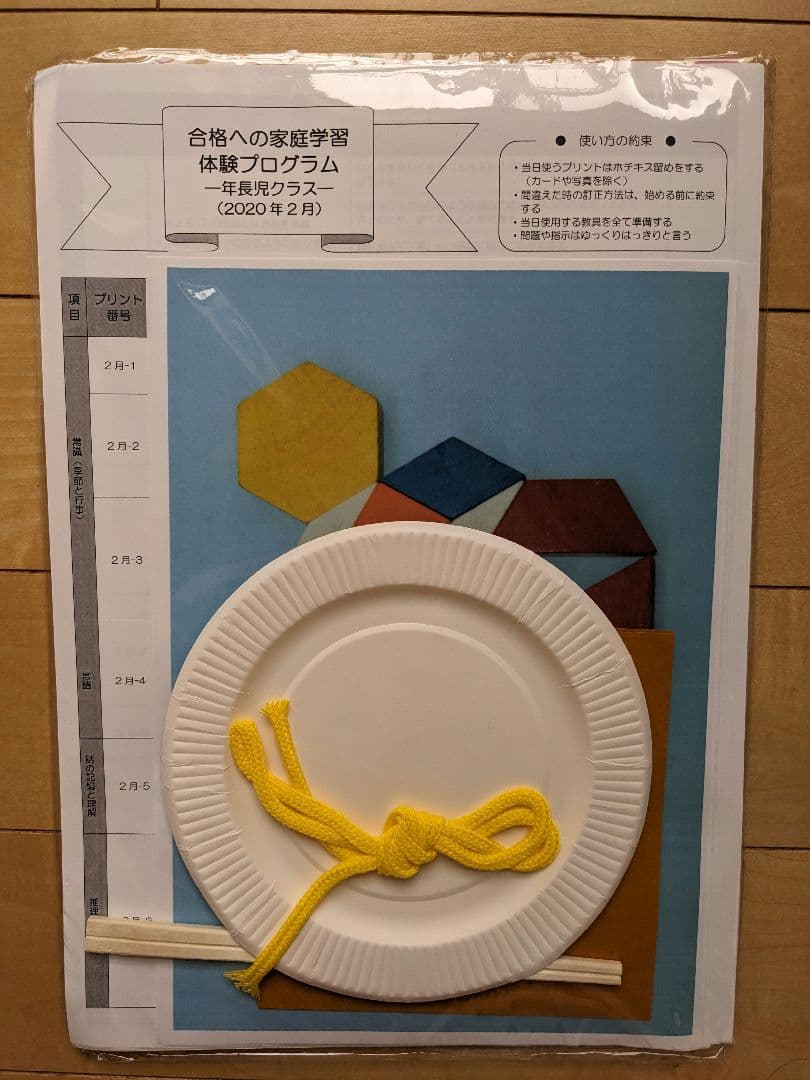 小学校受験　伸芽会　合格へ家庭学習　年長宿題　11月~2月