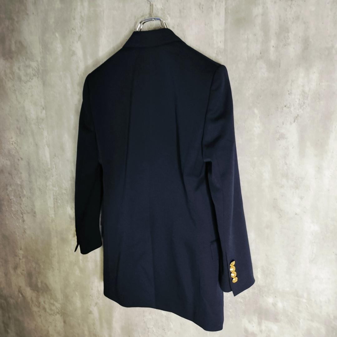 【エディ期/極美品】セリーヌ ダブルブレザー 金ボタン ダイアゴナルウール 34