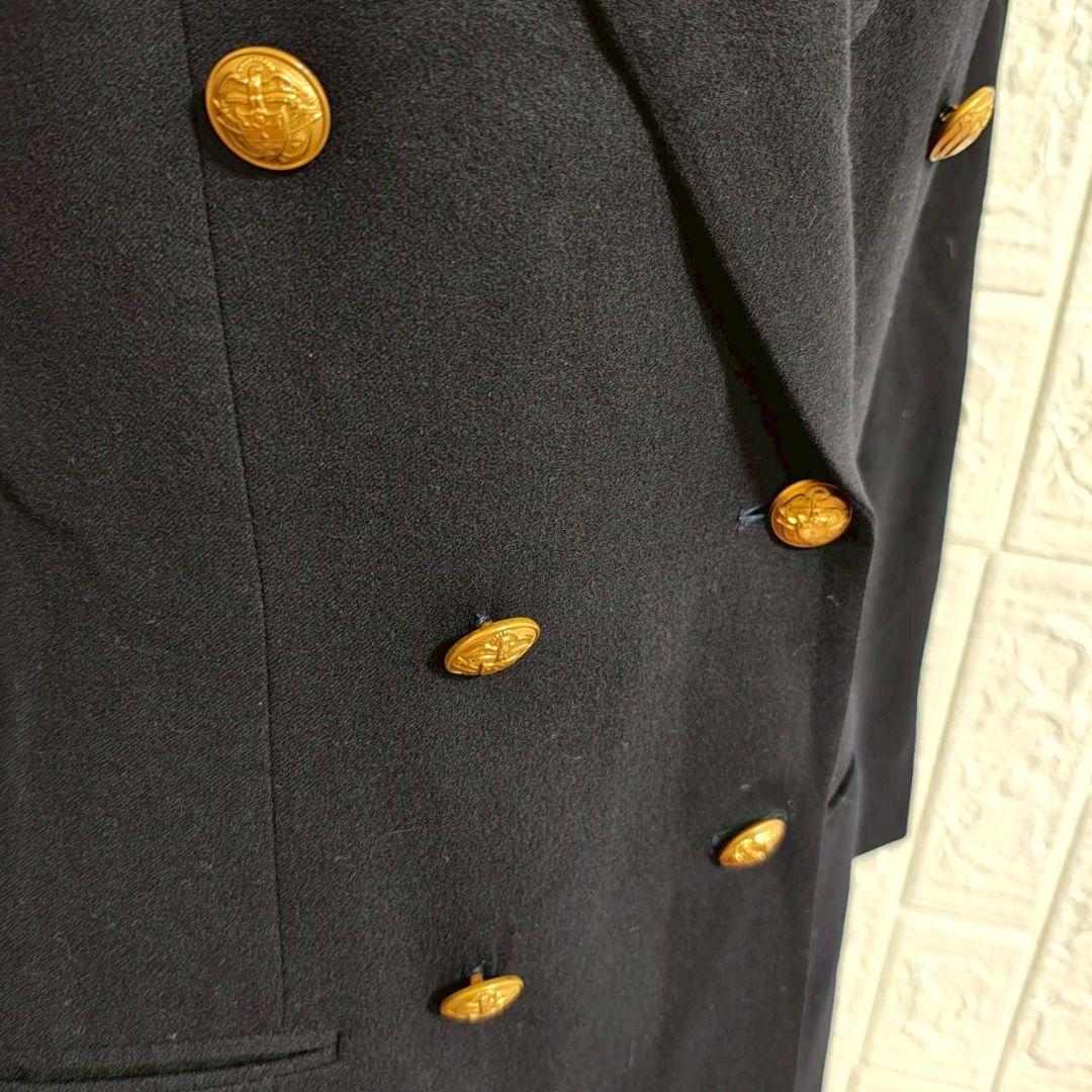 ★ ラルフローレン ウール ダブルブレストジャケット 金ボタン ネイビー 7号