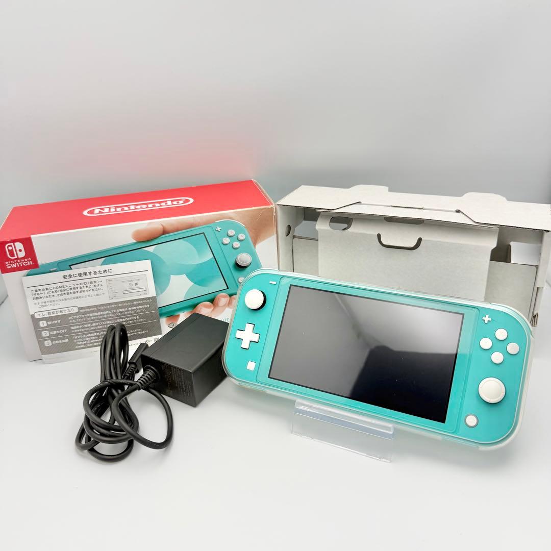 【極美品】Nintendo Switch Lite ターコイズ 箱付 AC付