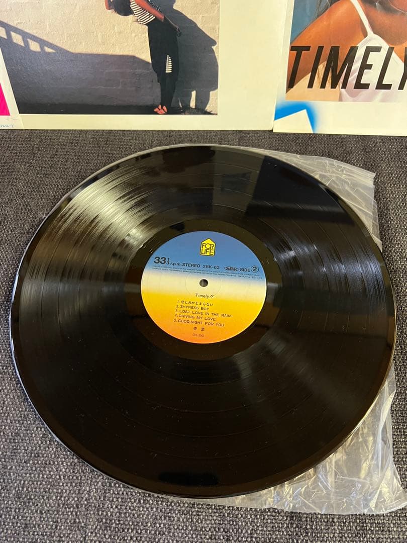 杏里 Timely!! 帯付LPレコード初回盤 1983年 FOR LIFE