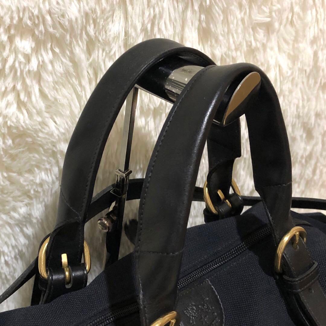 未使用☆イルビゾンテ 2way ボストンバッグ ショルダー ブラック メンズ