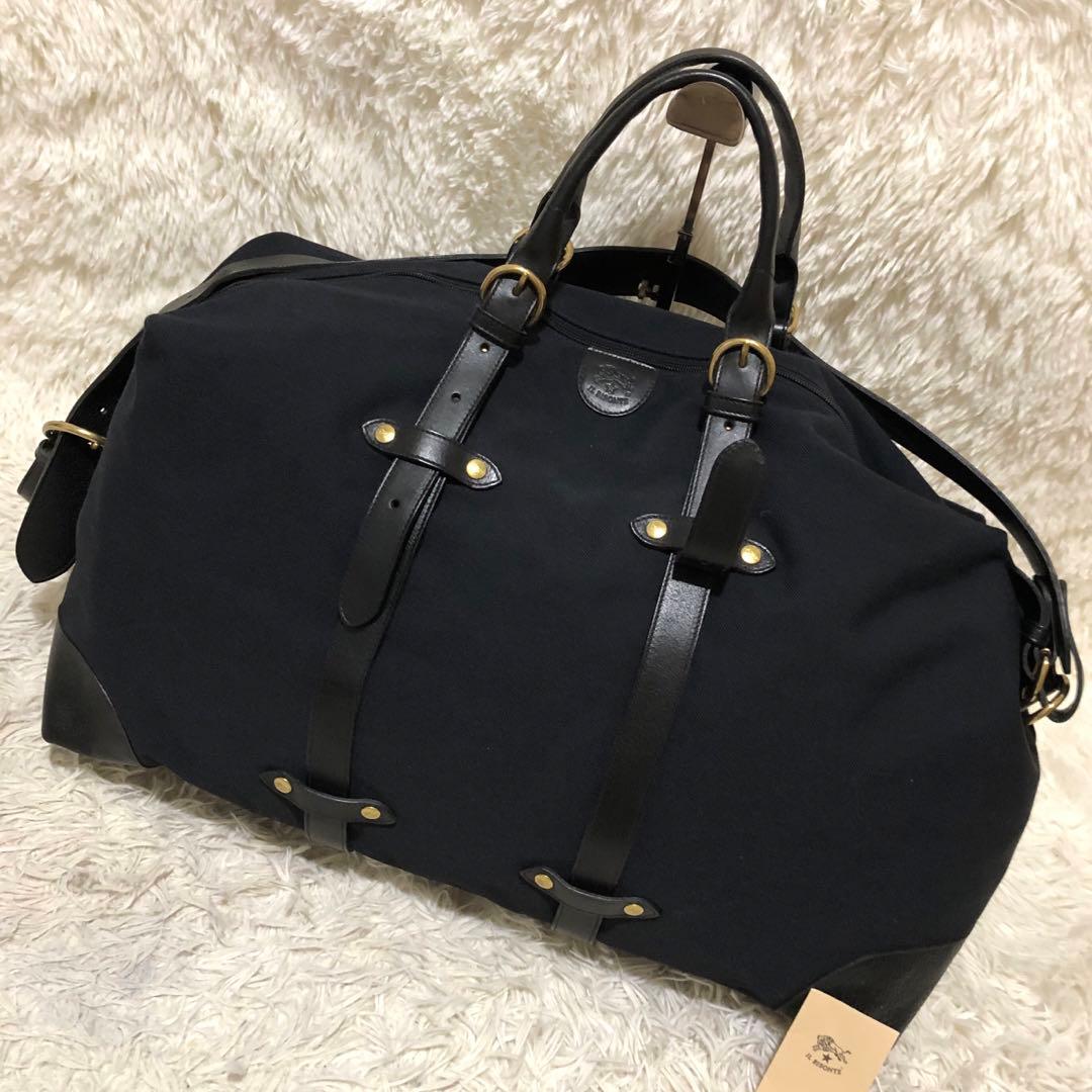 未使用☆イルビゾンテ 2way ボストンバッグ ショルダー ブラック メンズ