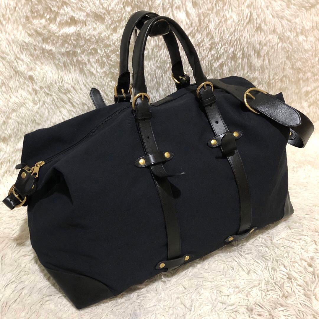 未使用☆イルビゾンテ 2way ボストンバッグ ショルダー ブラック メンズ