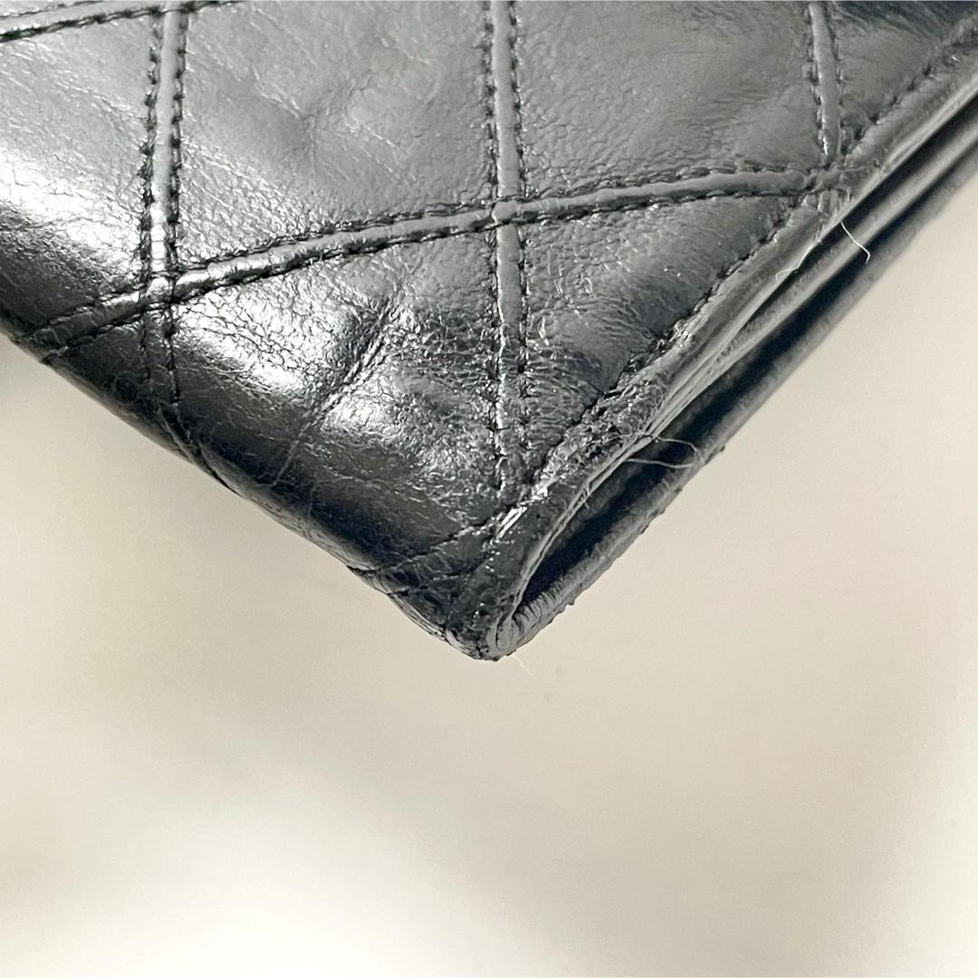 nicoシャネル　マトラッセ　ココビコローレ　2折財布　チェーンウォレット