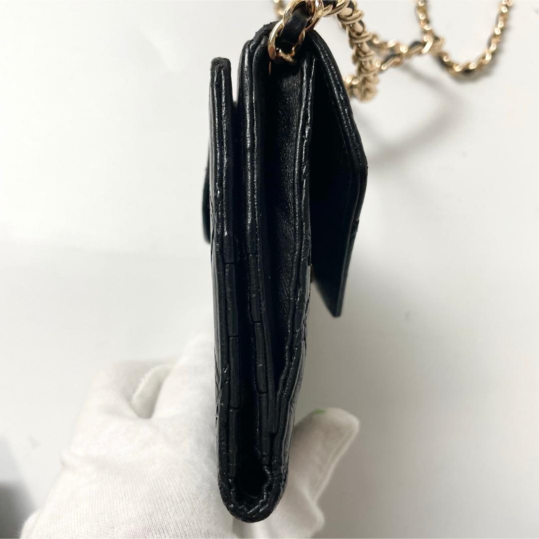 nicoシャネル　マトラッセ　ココビコローレ　2折財布　チェーンウォレット