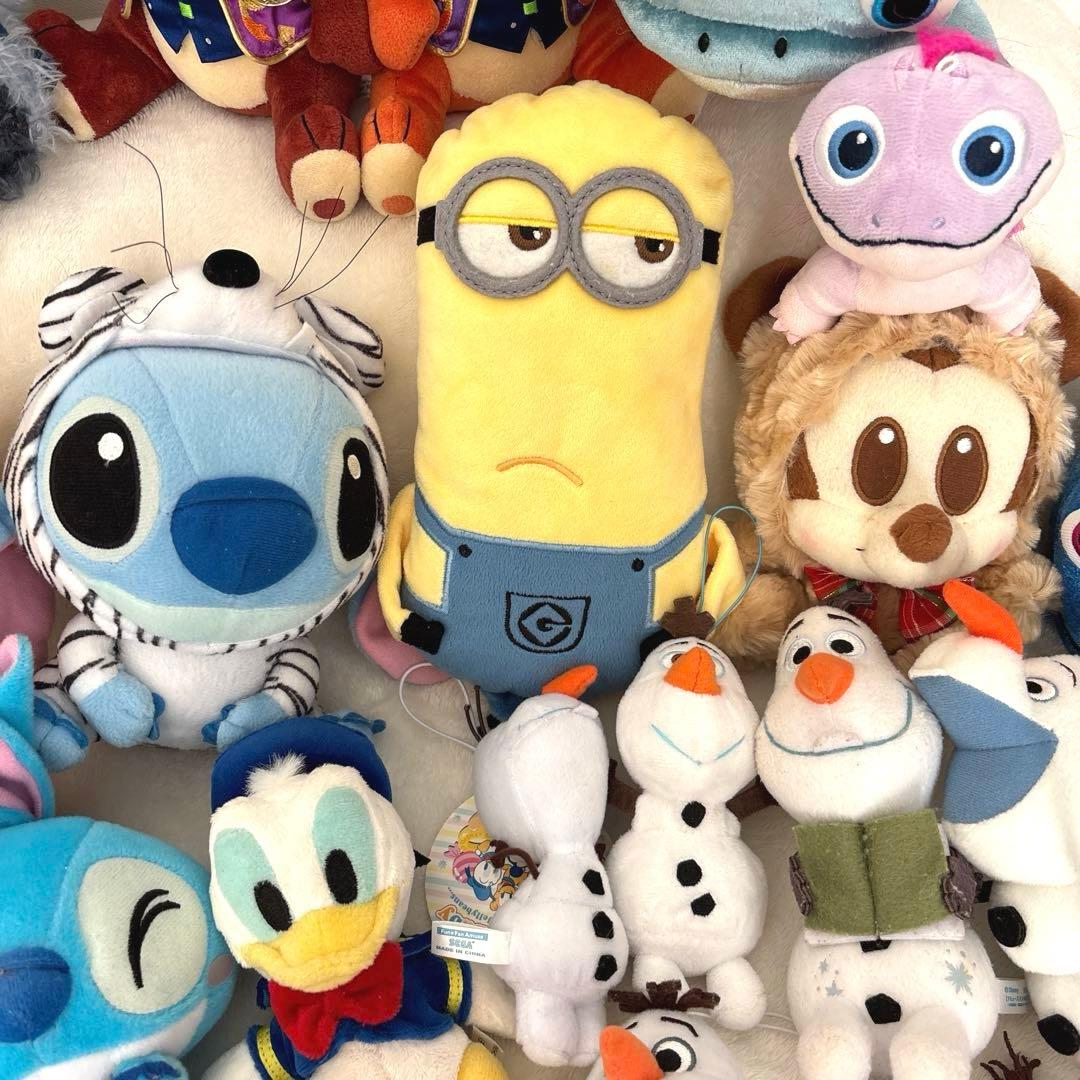 【Disney】キャラクター　ぬいぐるみ　ポーチ　まとめ売り　ミッキー他　45点
