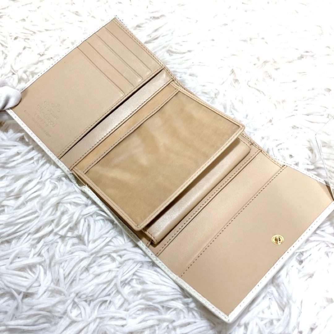 ✨新品 ヴィヴィアンウエストウッド 三つ折り財布 オーブ ベージュ ジャガード