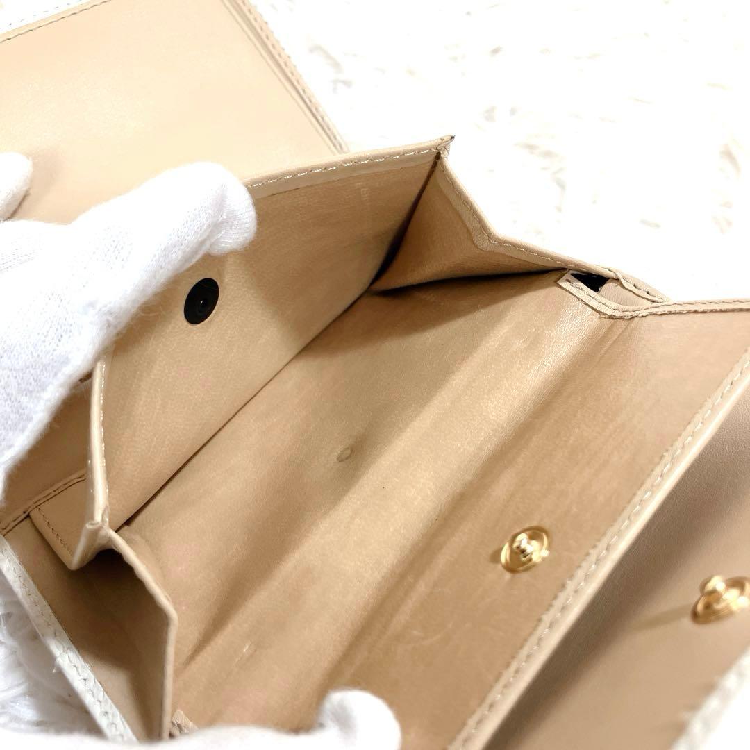 ✨新品 ヴィヴィアンウエストウッド 三つ折り財布 オーブ ベージュ ジャガード