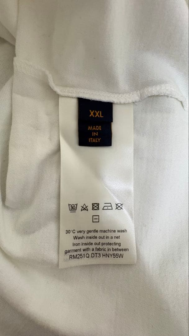 LOUIS VUITTON エンボスLV Tシャツ　ホワイトXXL
