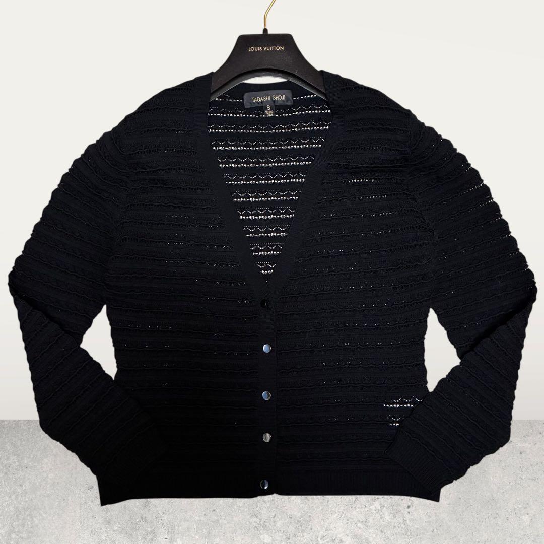 TADASHI SHOJI タダシショージ カーディガン　３D レース ブラック