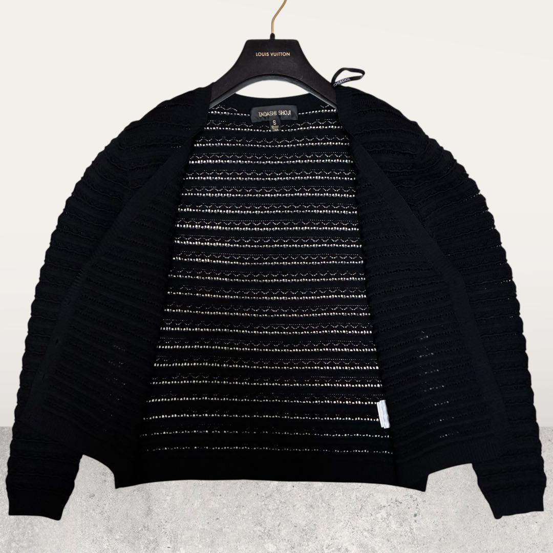 TADASHI SHOJI タダシショージ カーディガン　３D レース ブラック