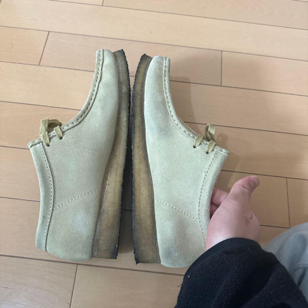 クラークス　ワラビー　スエード　メープル　ベージュ