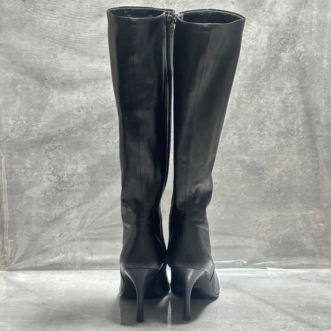 新品 DIANA 美脚ブーツ 23.5cm サイドジップ ポインテッド レザー
