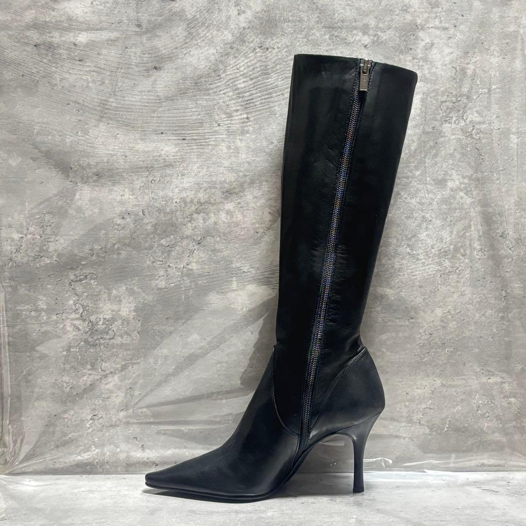新品 DIANA 美脚ブーツ 23.5cm サイドジップ ポインテッド レザー