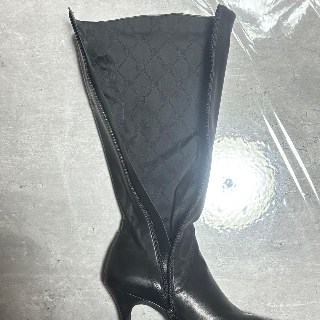新品 DIANA 美脚ブーツ 23.5cm サイドジップ ポインテッド レザー