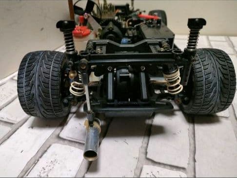 希少！京商エンジンカーシャーシ　TAMIYAレアパーツ電動スターターユニット付